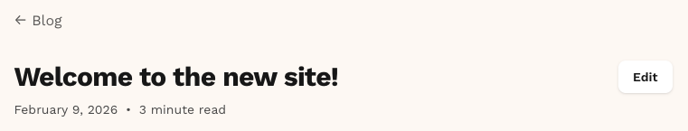 Edit button on blog posts